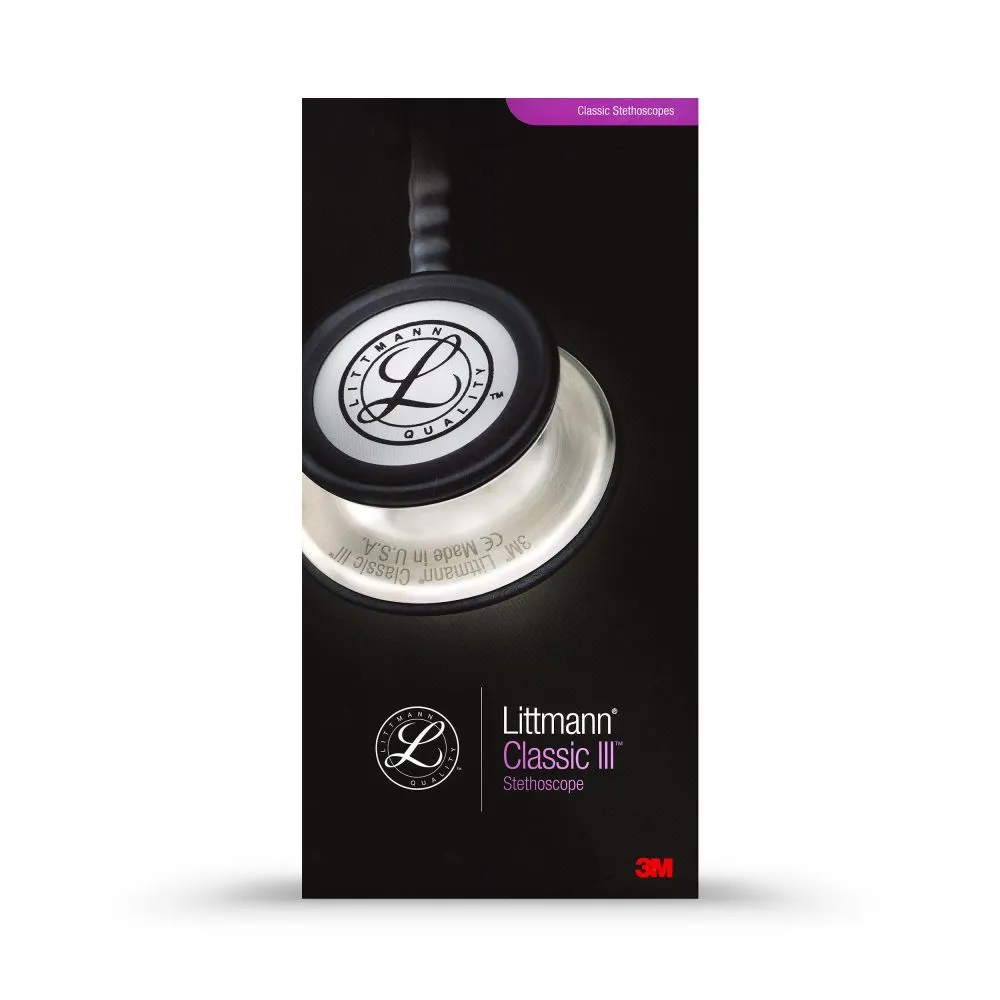3M Littmann Classic III Stethoscope - Black/Grey